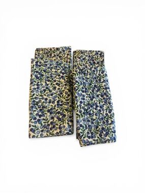 Vintage cotton dinner napkins Garden theme 15 x15 inches squares set of 4